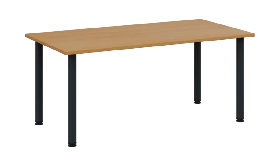 CRTR 160 jídelní stůl, kovová podnož černá, deska 25 mm, 1600x800 mm, buk royal